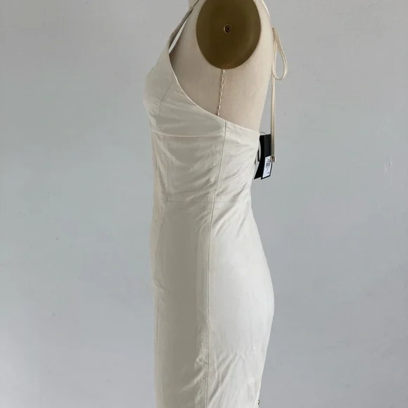 BIRD BY JUICY COUTURE LEATHER HALTER DRESS - Picture 3 of 15